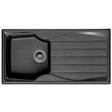 Image of Liquida CMP10GR 1.0 Bowl Reversible Graphite Grey Kitchen Sink And Waste Kit
