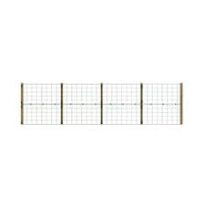 Image of Garden Metal Fencing Permanent with Wooden Posts-Easy To Build Steel Fence Gate