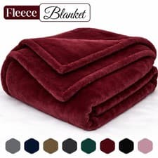 Image of Clearance Sale Extra Large Flannel Fleece Blanket King Size Cozy Bed Sofa Throw