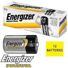 Image of 12 X ENERGIZER C SIZE 1.5V INDUSTRIAL ALKALINE BATTERIES MN1400