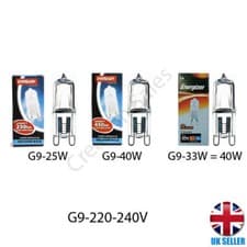 Image of G9 25W 40W 33W 40W Eveready Enerizer ECO Halogen Bulb Capsule Lamp Dimmable 240v