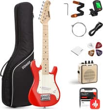 Image of Donner 30 Inch Kids Junior Electric Guitar Beginner Kit ST Style Mini Guitar Pre