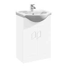 Image of Nuie Mayford 550mm Modern Round Basin ONLY - 1 Tap Hole Vitreous China Bathroom