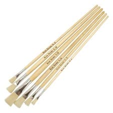 Image of Major Brushes Long Handle Flat Hog Brushes - Pack of 6