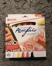 Image of Edding 5000 Permanent Acrylic Paint Marker Pens - Broad 5-10mm Chisel Tip