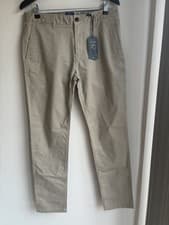 Image of Joules Men’s Beige Original Chino Size W32 L32 BNWT Zip Fly Button Closure