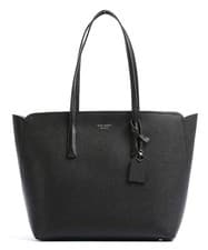Image of R Kate Spade Margaux Black Leather Large Tote Bag Charm PXRUA226 NWT $298 FS