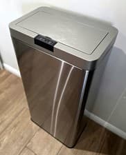 Image of 80 Litre Touchless Stainless Steel Motion Sensor Soft Close Lid Bin