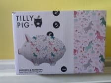 Image of Tilly Pig Ceramic Piggy Bank Kids Unicorn Rainbow Fun Colourful Design Money Box
