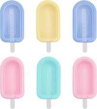 Image of 6Pcs Reusable Silicone Ice Lolly Moulds,Ice Cream Moulds with Sticks - BPA Free