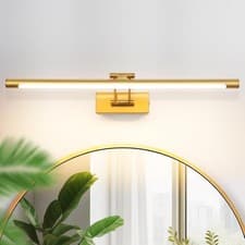 Image of Cordless LED Picture Light - Matte Brass, 12W 1320lm, 3000K, Dimmable, IP44