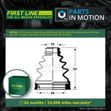 Image of CV Joint Boot fits OPEL CORSA C, D, E Front Inner 2000 on C.V. Driveshaft Gaiter