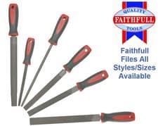 Image of FAITHFULL Engineers Metal Hand Files Bastard/Second Cut/Wood Rasp Choose Size