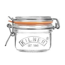 Image of Kilner Jar Clip Top Lid Glass 125ml Round Small Storage Container Canister Clear
