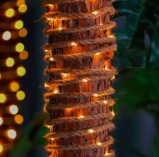 Image of 3m Solar Hemp Rope With 35 Solar LED Lights Garden Lighting Decor Summer Stylish