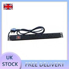 Image of 1U 6-Way 13A Rack-Mount PDU (Horizontal Mount) with UK Sockets
