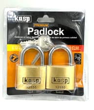 Image of Kasp Premium Brass Padlock 50mm Twin Pack K12550D2