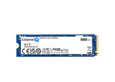 Image of Kingston 500GB NV3 SSD M.2 (2280), NVMe, PCIe 4.0 (x4), 5000MB/s R, 3000MB/s W