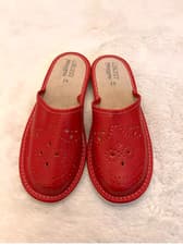 Image of Women`s/Ladies Leather Slippers 100% Natural Leather.