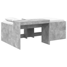 Image of Bed Frame with Desk 2 pcs Artisian Oak Bedroom Furniture Urban Modern  vidaXL
