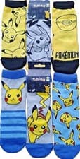 Image of Pokemon Socks 3 Pack 3 Sizes 6 Designs Boys Pikachu 3 pairs new