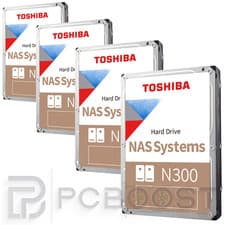 Image of Toshiba N300 NAS HDD Bundle 4x Drives RAID 5/10 7200RPM 512MB 24/7 Enterprise