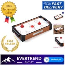Image of 16-Inch Portable Air Hockey Table for Kids & Adults - Durable Wooden Design
