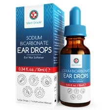 Image of Medi Grade Sodium Bicarbonate Ear Drops, 10ml - Ear Wax Remover Earwax Removal