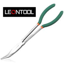 Image of 11" Extra Long Nose Pliers 40-45 Degrees Bent Nose 45 Degree Angled Pliers