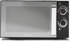 Image of Haden 800W Microwave 207777 Black 20L Mirror Door 6 Power Levels Compact