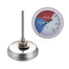Image of 300 Barbecue BBQ Smoker Grill Thermometer Temperature Gauge Stainless Steel