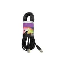 Image of QTX DMX Lighting Cable 3-Pin XLR Plug to XLR Socket Shielded Insulated Lead