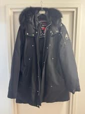 Image of Moose Knuckles Black 3Q Padded Parka Jacket with Hood - Size XXL