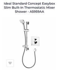 Image of Ideal Standard Easy box Slim Thermostatic Shower Mixer Pack A5959 AA