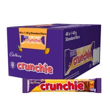 Image of Cadbury Crunchie Pack Of 48 x 40g - Full Box Standard Bar BBE5/26 chocolate