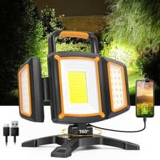 Image of 30W Rechargeable Work Light, 3000 Lumen Magnetic Work Light Battery Powered,