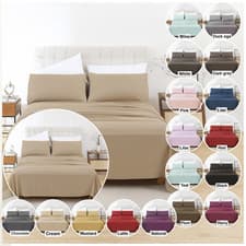 Image of Flat Sheets Polycotton Easy Care Wrinkle Shrinkage Fade Resistant All Sizes