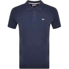 Image of TOMMY JEANS Mens Navy Blue Short-Sleeved Polo Shirt Medium BNWT C1208