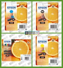 Image of Original Epson 33 and 33XL Orange Ink Cartridge Black or Colours - Select Yours