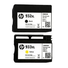 Image of Genuine HP 932XL Black/ 933XL Yellow Printer Ink Cartridges for OfficeJet 6100