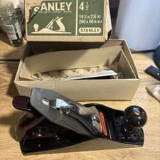 Image of Stanley Bailey no 4.1/2 smoothing plane with hardwood handles in nice condition.