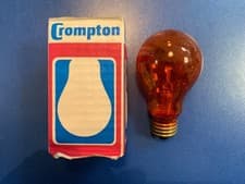 Image of Crompton AGL Bulb E27 15W Amber 200-250V Orange Lamp New Dimmable !!!