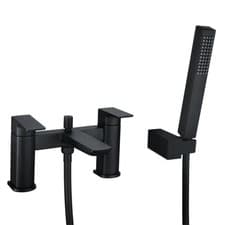 Image of Matt Black Curve Bath Shower Mixer Tap