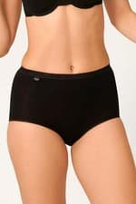 Image of Sloggi 10028378 0004 Basic+ 4 Pack Cotton Black Maxi Briefs