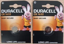 Image of 2 x Duracell CR1632 3V Coin Cell Battery DL1632 KCR1632 BR1632 Longest Expiry