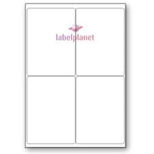 Image of 4 Per Sheet White Blank A4 Sticky Address Addressing Laser Labels Label Planet®