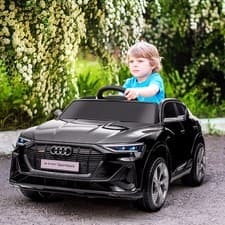 Image of 12V Kids Electric Ride-On Car w/ Remote Control, Lights, Music, Horn - Black