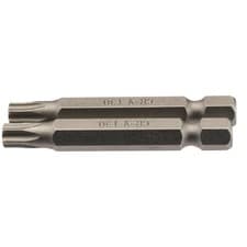 Image of Draper T30 Torx Star Screwdriver Bit 1/4" Hex 50mm Long (Pack of 2) 66491