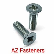 Image of 1/4 BSW x 3/4" Countersunk Pozi Machine Screw Whitworth Zinc Plated (Pack Of 10)