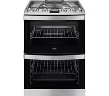 Image of AEG Gas Cooker CGB6131ACM 60cm Stainless Steel - Ovens Trays Replaced RRP- 999£